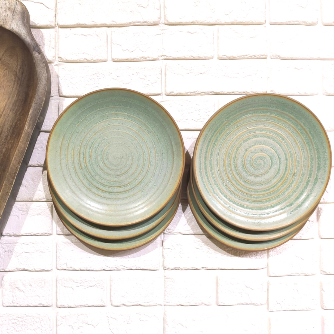 Ceramic Hand Painted Snack Plate (Set of 2)
