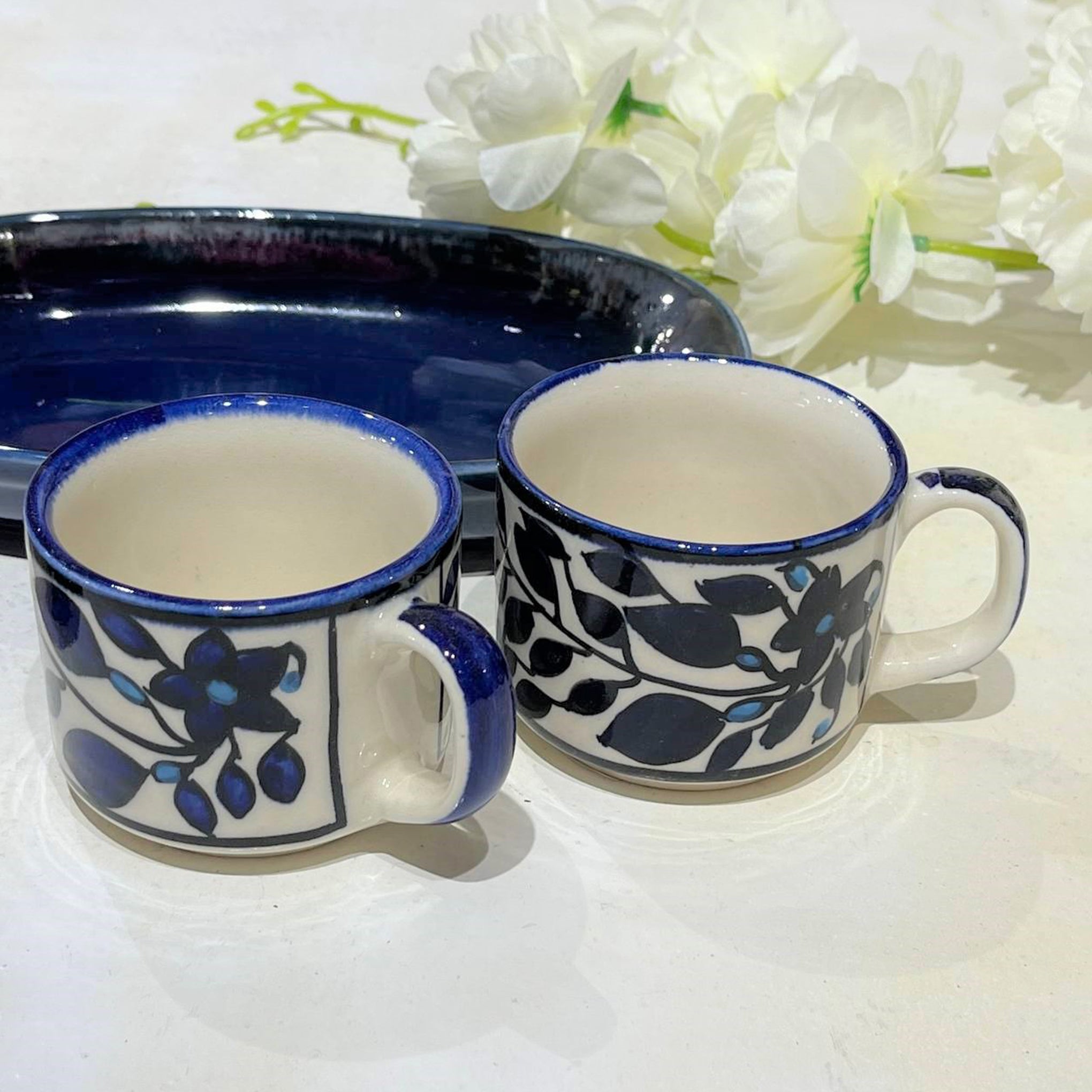 Spring Blue Tea Cups (Set of 6)