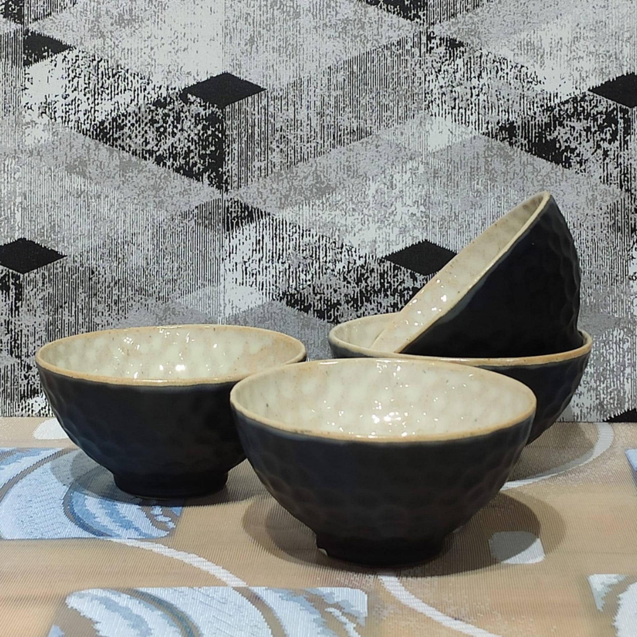 Asmee Black and white Soup Bowls