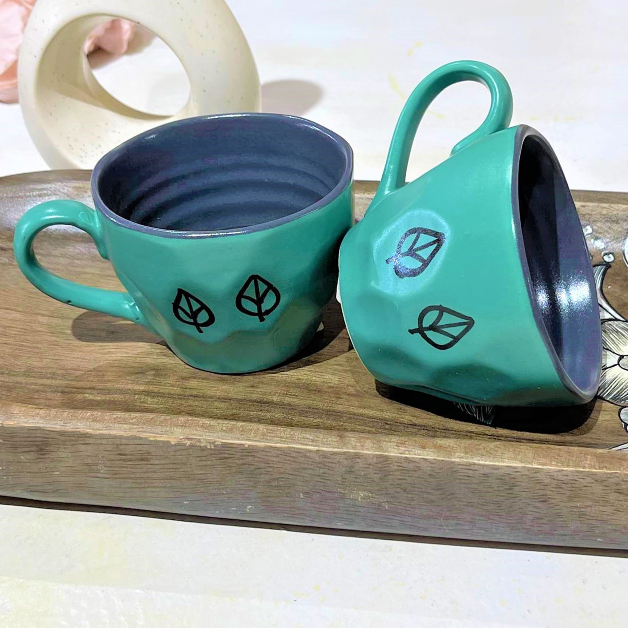 Mint Green Tea Cups (Set of 6)